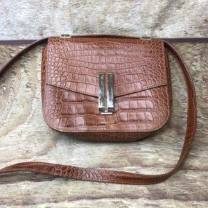 DeMellier London Vancouver Cognac Croc Crossbody